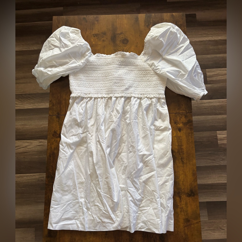 American Eagle White Puff Sleeve Dress
